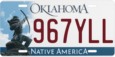 OK license plate 967YLL