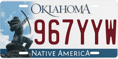 OK license plate 967YYW