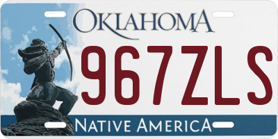 OK license plate 967ZLS