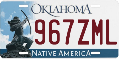OK license plate 967ZML
