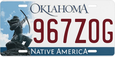 OK license plate 967ZOG