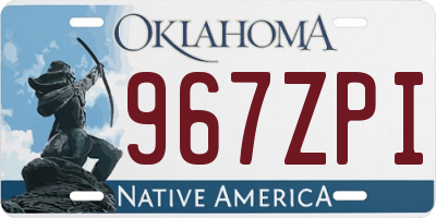 OK license plate 967ZPI
