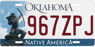 OK license plate 967ZPJ