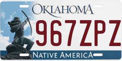 OK license plate 967ZPZ