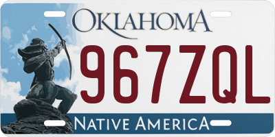 OK license plate 967ZQL