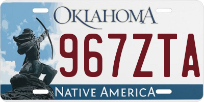OK license plate 967ZTA