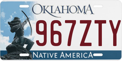 OK license plate 967ZTY