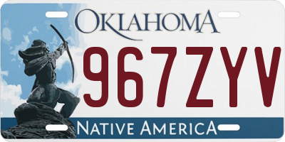 OK license plate 967ZYV