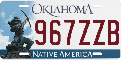 OK license plate 967ZZB