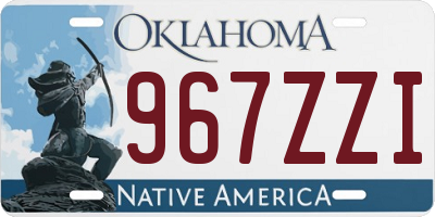 OK license plate 967ZZI