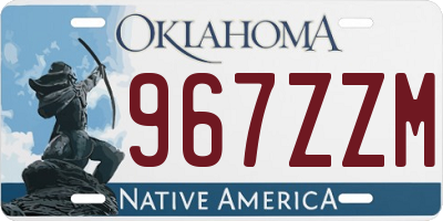 OK license plate 967ZZM