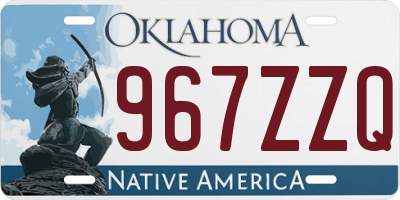 OK license plate 967ZZQ