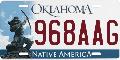 OK license plate 968AAG