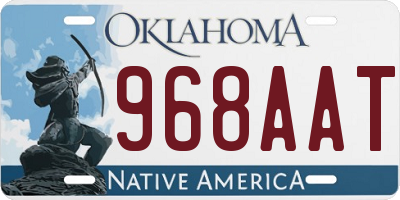 OK license plate 968AAT
