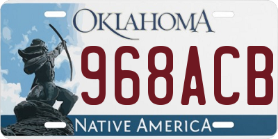 OK license plate 968ACB