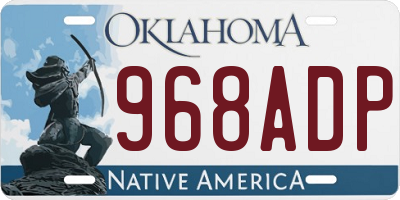 OK license plate 968ADP