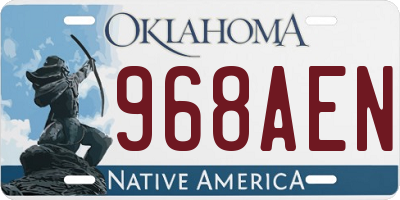 OK license plate 968AEN