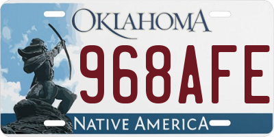 OK license plate 968AFE