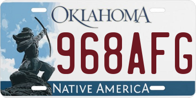 OK license plate 968AFG