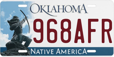 OK license plate 968AFR