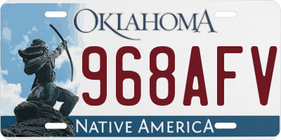 OK license plate 968AFV