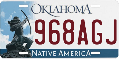 OK license plate 968AGJ