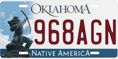 OK license plate 968AGN
