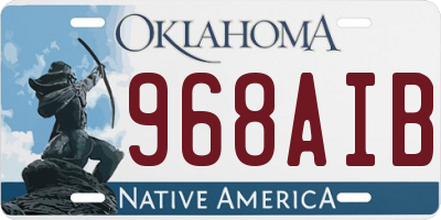 OK license plate 968AIB