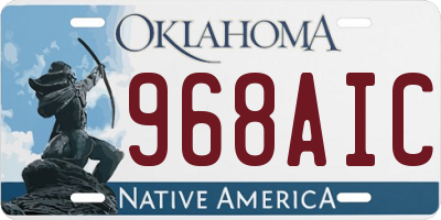 OK license plate 968AIC