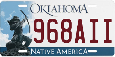 OK license plate 968AII