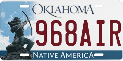 OK license plate 968AIR