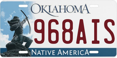OK license plate 968AIS