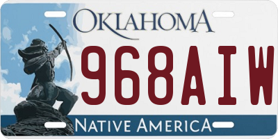 OK license plate 968AIW