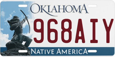 OK license plate 968AIY