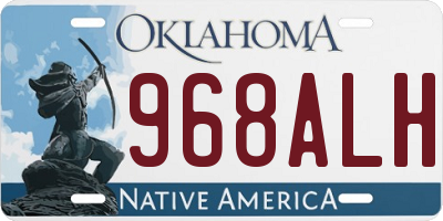 OK license plate 968ALH