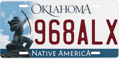 OK license plate 968ALX