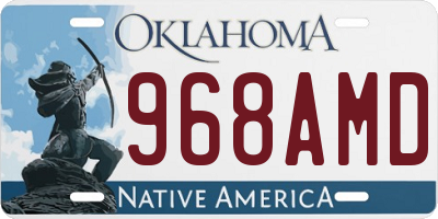 OK license plate 968AMD