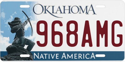 OK license plate 968AMG