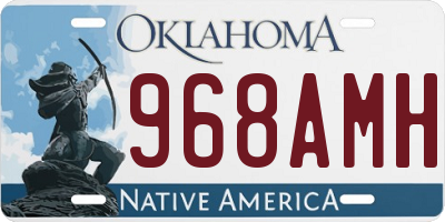 OK license plate 968AMH