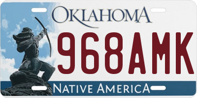 OK license plate 968AMK