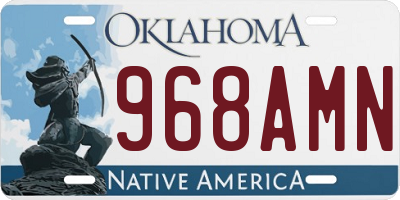 OK license plate 968AMN