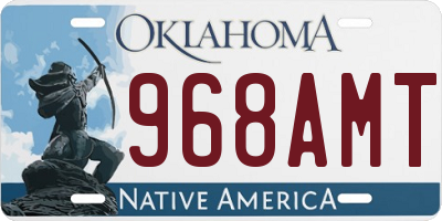 OK license plate 968AMT