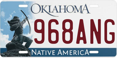 OK license plate 968ANG