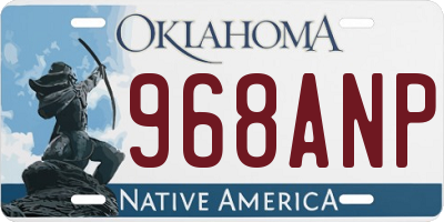OK license plate 968ANP