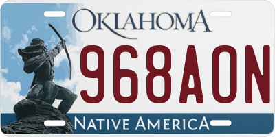 OK license plate 968AON