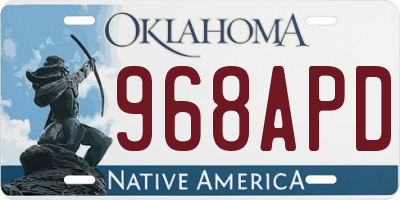 OK license plate 968APD