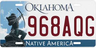 OK license plate 968AQG