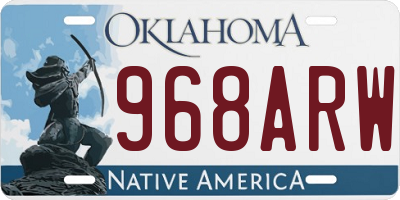 OK license plate 968ARW