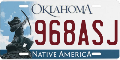 OK license plate 968ASJ