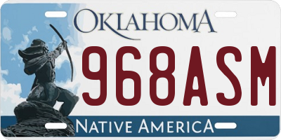 OK license plate 968ASM